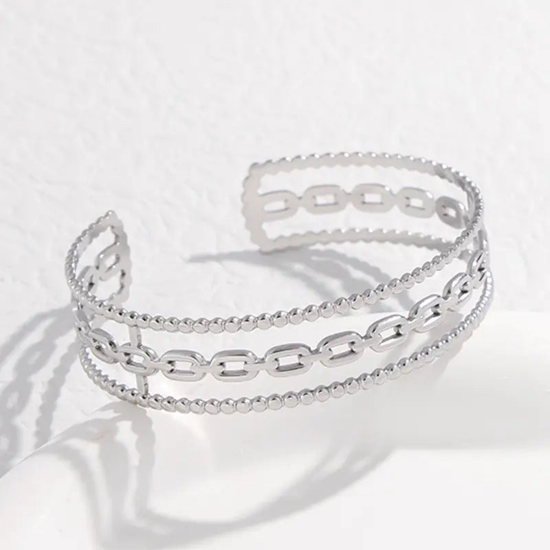 Boutique Cuff Bracelet - Silver