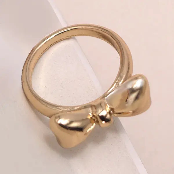 Bow Ribbon Ring - Gold