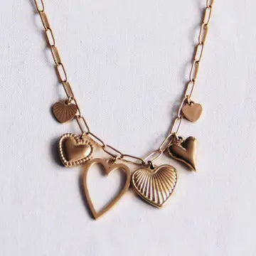 Charmed Hearts Necklace – Gold