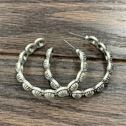 Concho Hoop Earrings