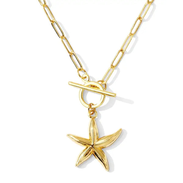 Starfish Toggle Pendant - Gold