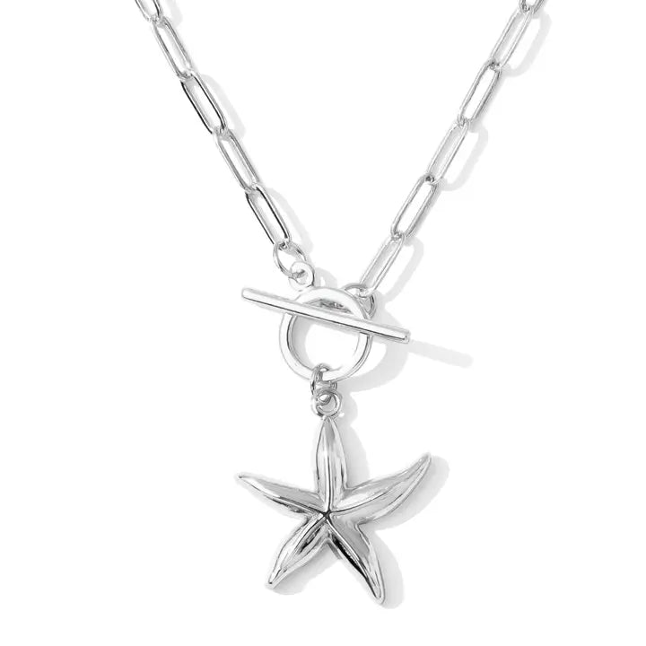 Starfish Toggle Pendant - Silver